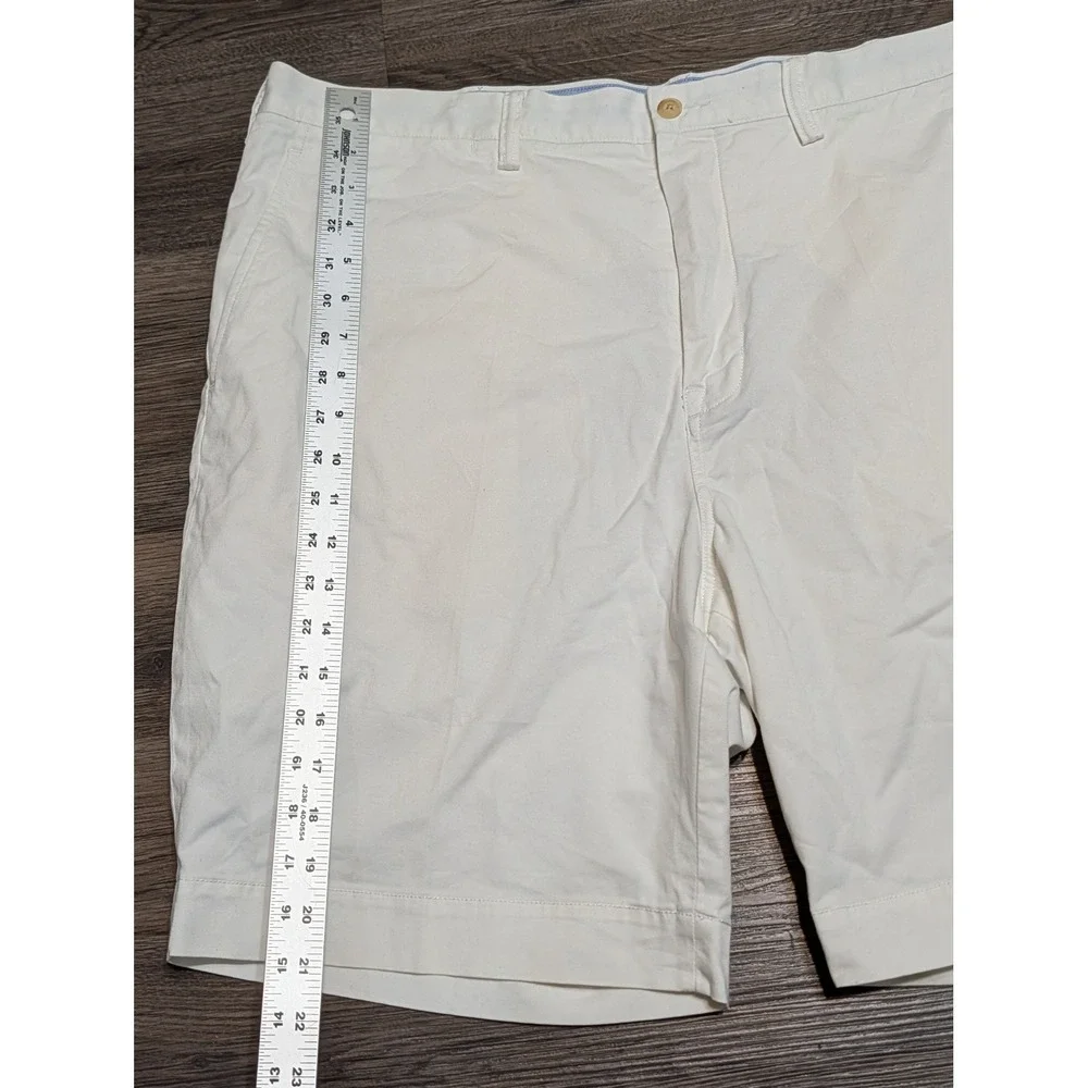Polo Ralph Lauren Mens 40 The Polo Chino Stretch Classic Fit Shorts Off White